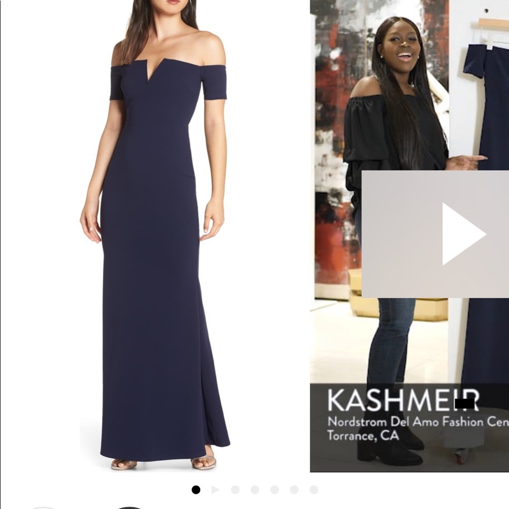 Lulus navy off the shoulder dress